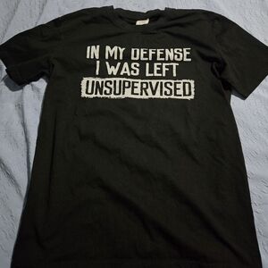 Graphic Tee - Black with White Text